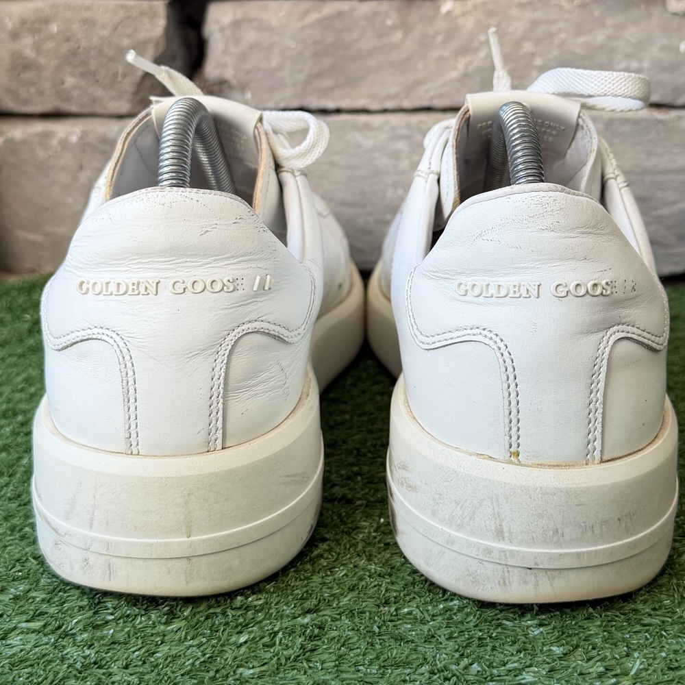 Golden Goose Pure Star White Leather Mens Sneakers - Picture 5 of 13